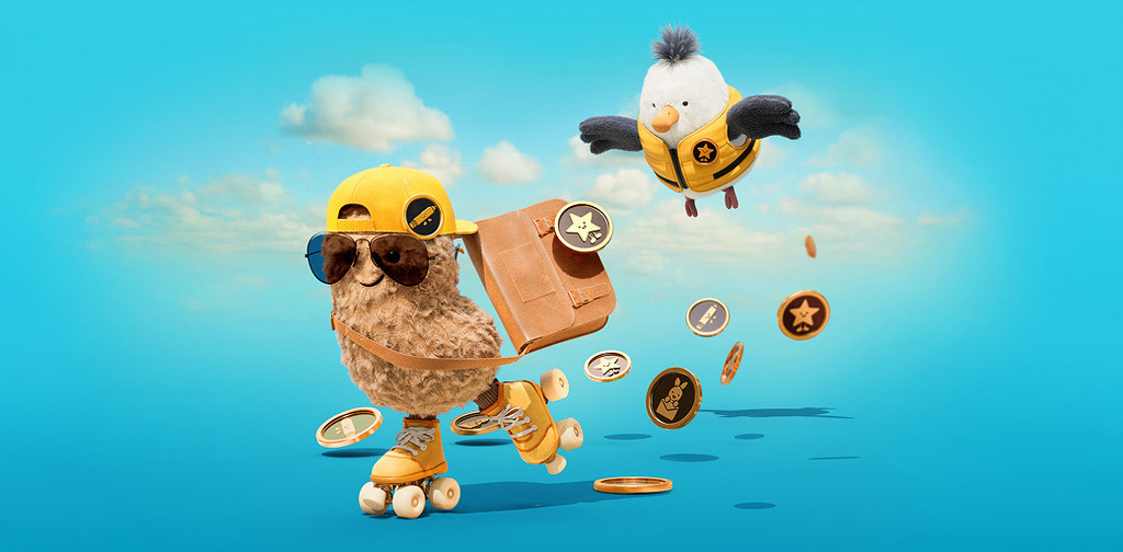 Amuseables Peanut und Chip Seagull mit Badges