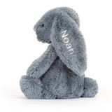 Personalised Bashful Dusky Blue Bunny Medium, Main View