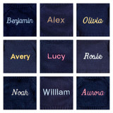 Blossom Silver Bunny 'Bloom' with Personalised Navy Jumper, View 1