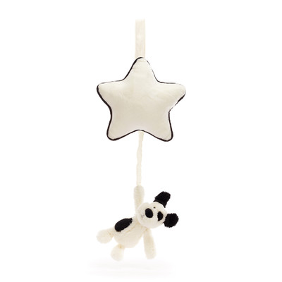 Bashful Black & Cream Puppy Musical Pull, View 1