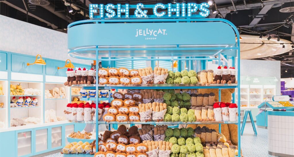 Jellycat shleves with Fish & Chips Jellies only available at Selfridges