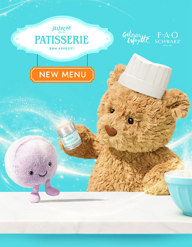 Jellycat Bartholomew Bear und May Macaron