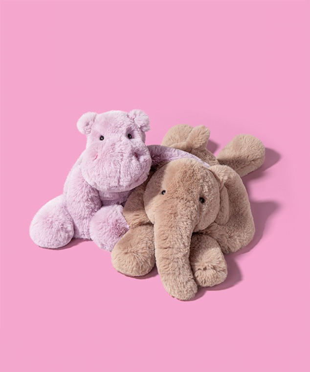 Bashful Hippo und Elefant