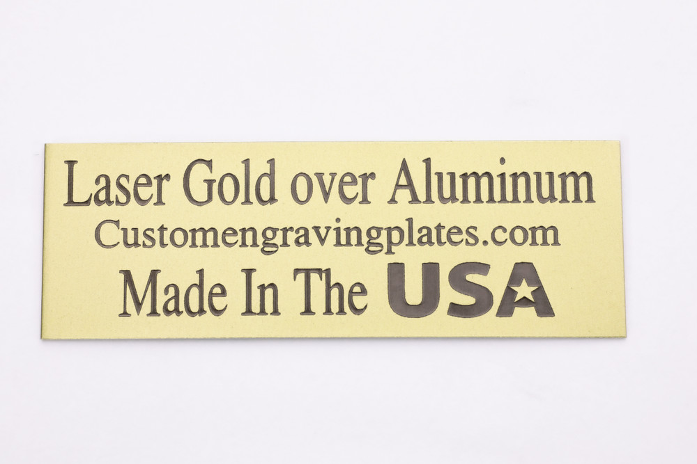 Gold laser engraving plates
