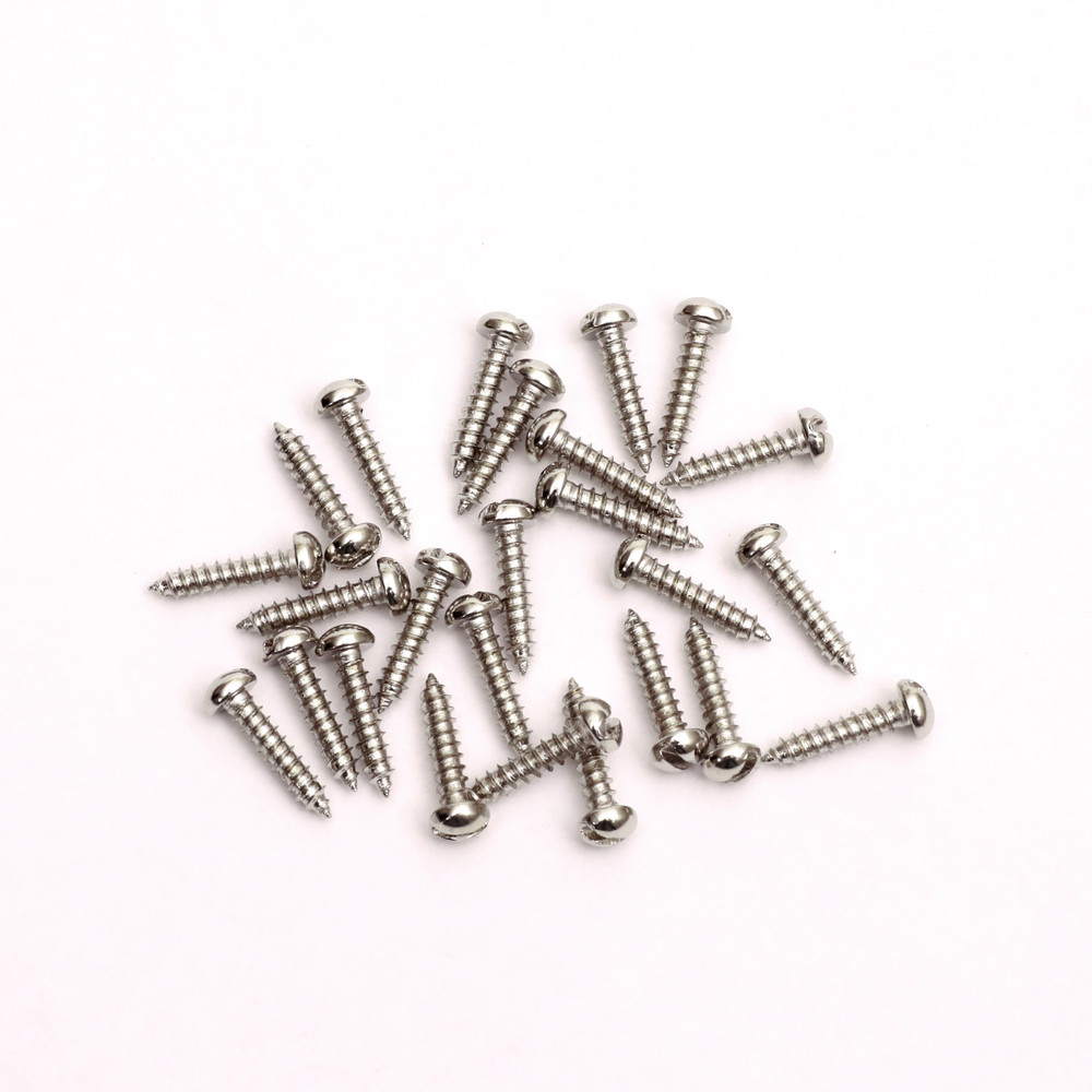 3/8" Silver Color Steel Self-Threading Screws Slot-Head