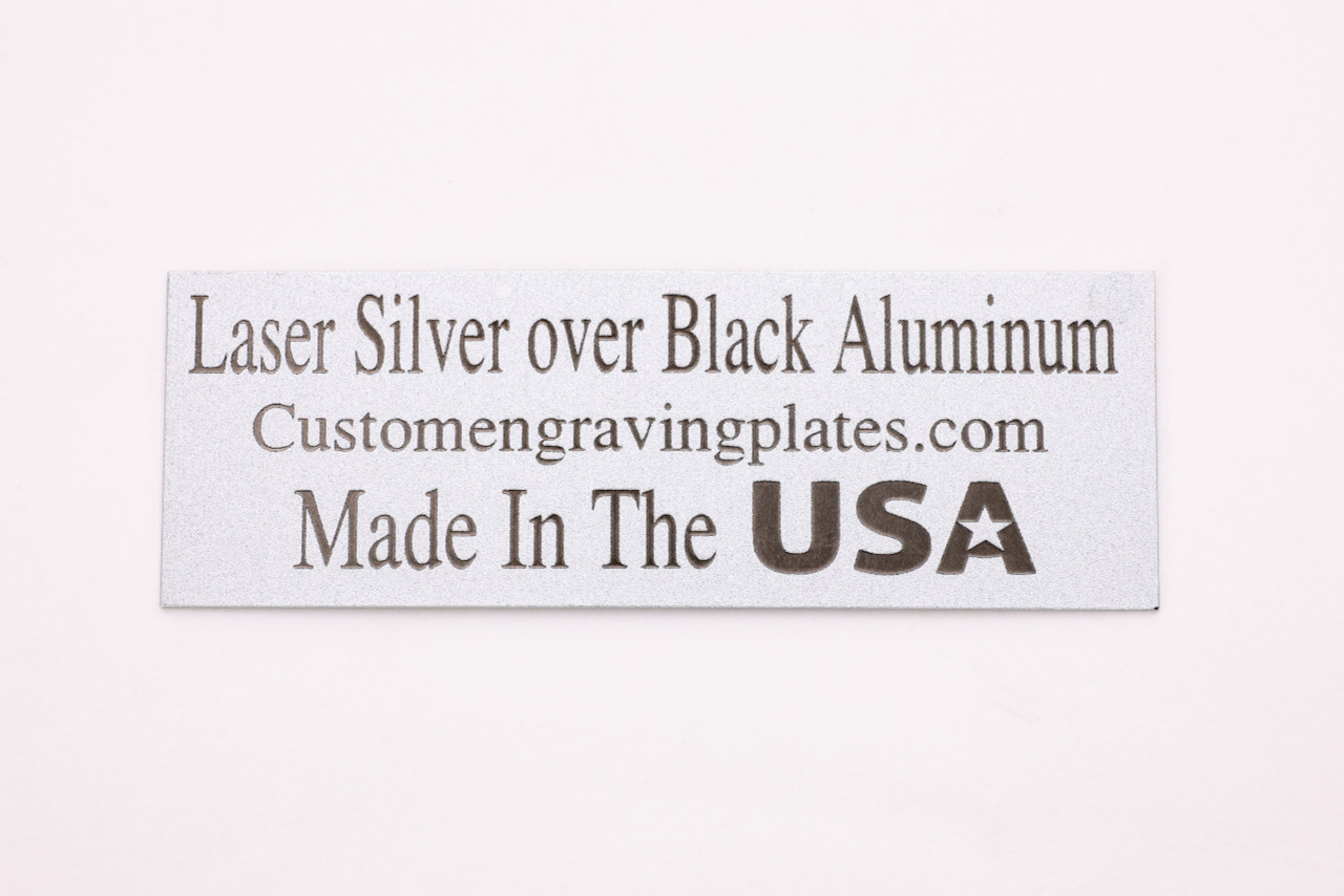 Laser Engravable Plates Silver over Black On Solid Aluminum | Engraving  Blanks