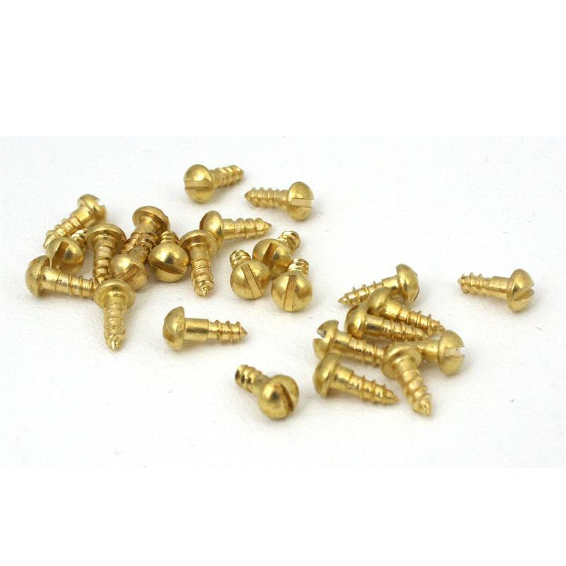 1/4" Gold Color Steel Self-Threading Screws Slot-Head