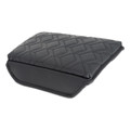 IAG I-Line Armrest Cover Black Leather Arrow Grid Pattern for 2021-24 Ford Bronco - Top Back Surface