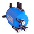 IAG Air Oil Separator AOS For 17-23 Ford F-150 & 17-25 Raptor 3.5L EcoBoost - Blue Angle 3