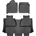 WeatherTech 14+ Toyota Tundra (Crewmax Only) Front 3D and Rear Floorliners - Black - 444081IM-440938 WeatherTech 14+ Toyota Tundra (Crewmax Only) Front 3D and Rear Floorliners - Black - 444081IM-440938