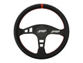 PRP Flat Leather Steering Wheel - Red - G152