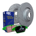 EBC S2 Greenstuff Rear Brake Pads and USR Slotted Rear Rotors Kit For 2021-24 Ford Bronco