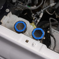 IAG Off-Road Beadlock Coolant Cap For 2021+ Ford Bronco, 15+ F-150, 19+ Ranger - Blue Installed No Emblem