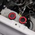 IAG Off-Road Beadlock Washer Fluid Cap For 2021+ Ford Bronco, 24+ Ranger - Red Installed without Emblems