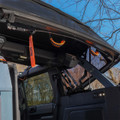 IAG Off-Road EZ-Lift® & V2 EZ-Pull Combo Kit For 2021-25 Ford Bronco 4 Door Soft Top - Installed with Optiona Orange Paracord Handles