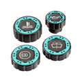 IAG Off-Road Beadlock Cap Kit for 2021+ Ford Bronco, 2024+ Ranger, 22+ Maverick - Teal with Emblem