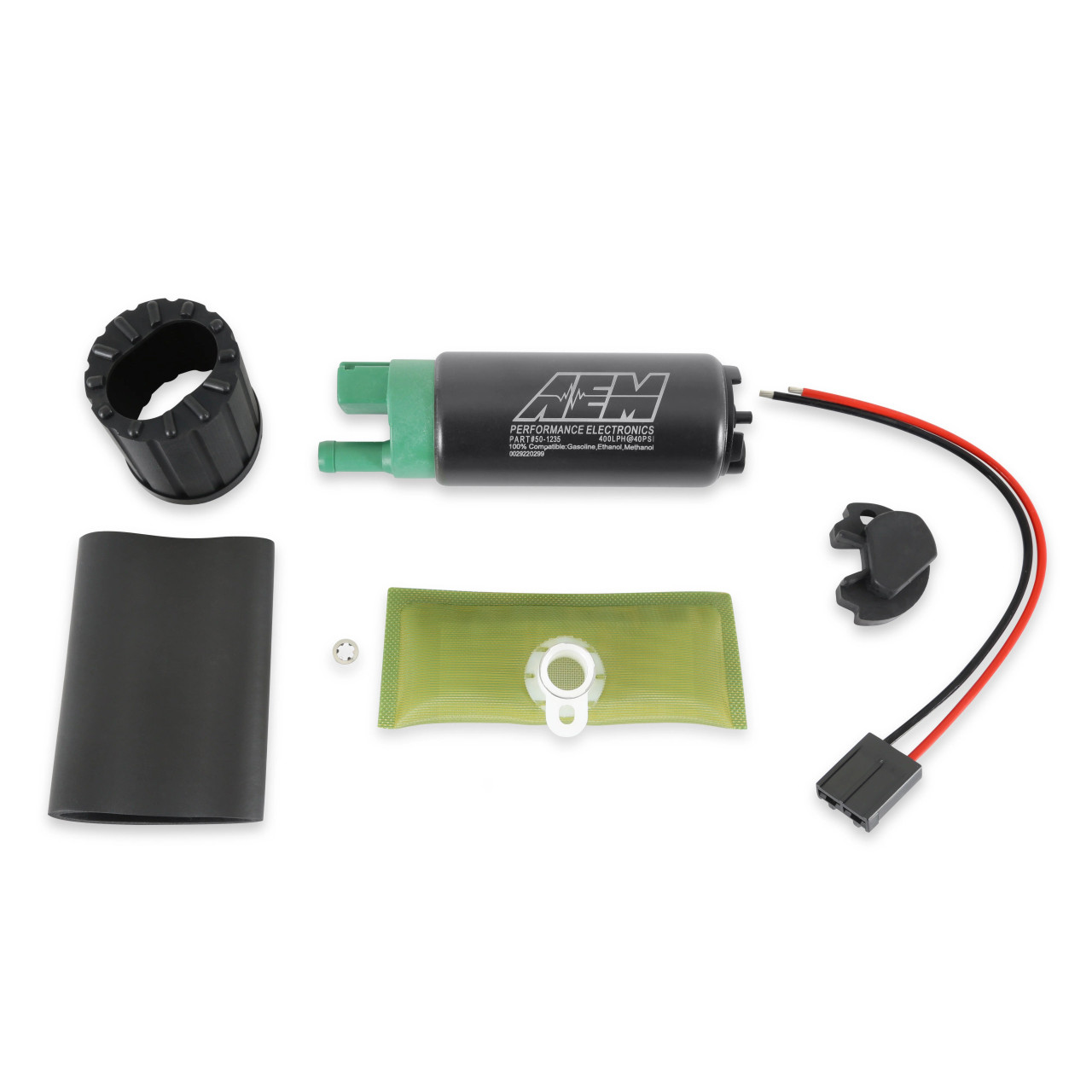 AEM 400 LPH E85 Compatible Fuel Pump Kit - Single Barb - 50-1235