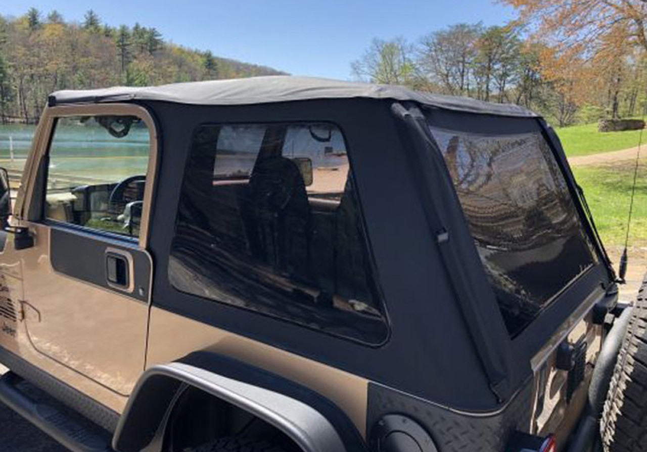 Rampage 18-21 Jeep Wrangler (JL) Unlimited Frameless TrailView Fastback  Soft Top Kit - Black Diamond