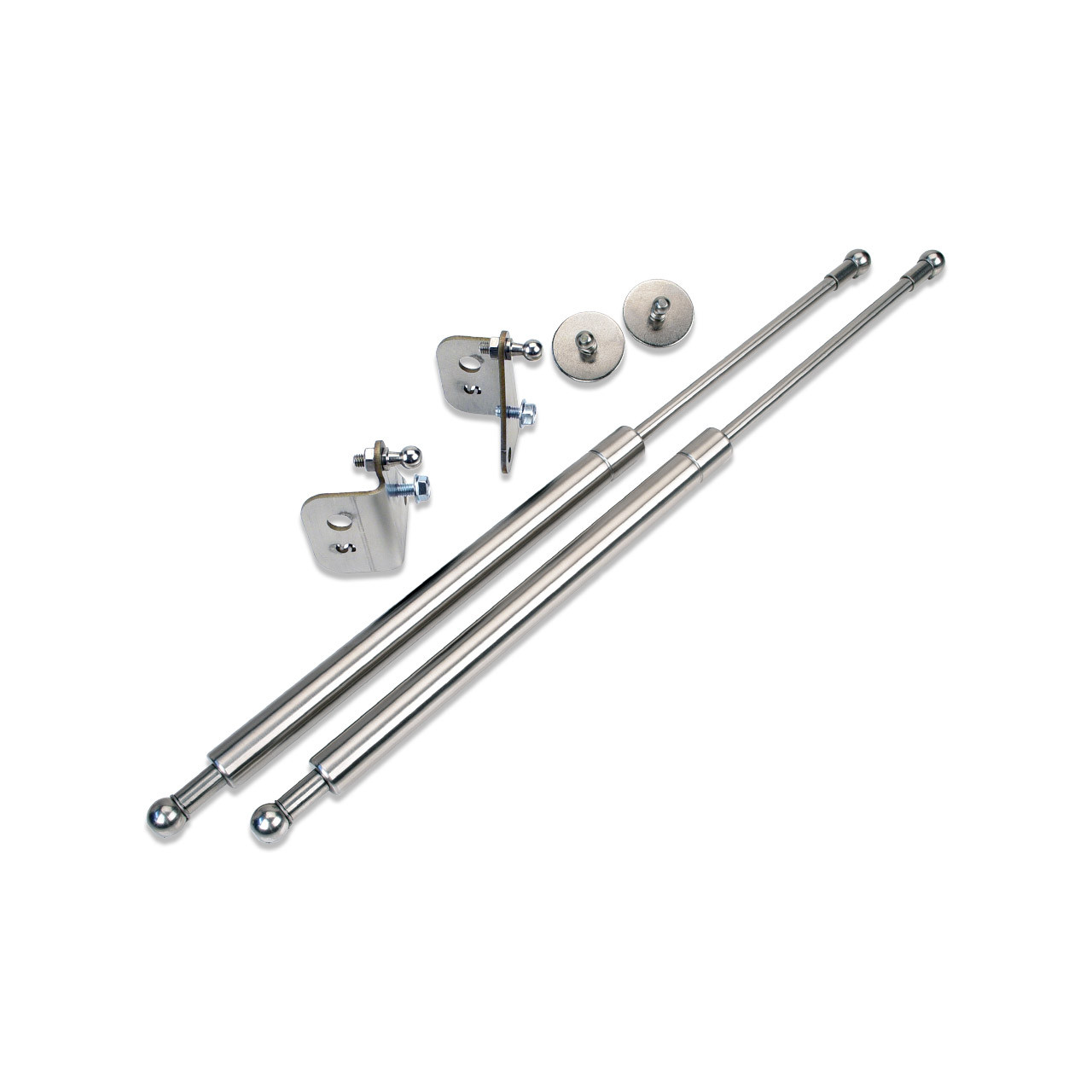 IAG EZ-Lift Hood Struts for 2021+ Ford Bronco - Stainless Steel Parts Layout