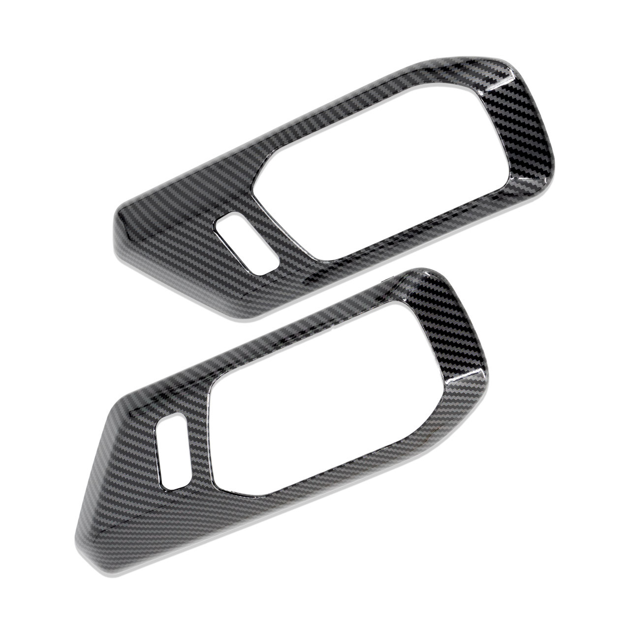 IAG I-Line 2pc Interior Door Handle Cover Gloss Carbon for 2021+ Ford Bronco Two Door - Parts Layout