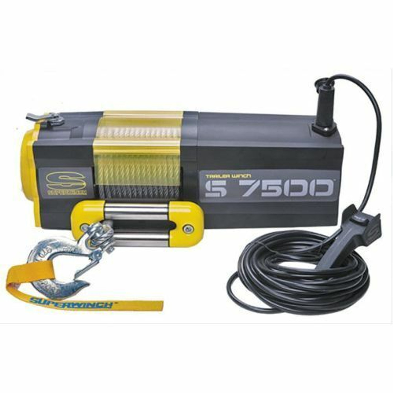 Superwinch 7500 LBS 12V DC 5/16in x 54ft Steel Rope S7500 Winch - 1475200