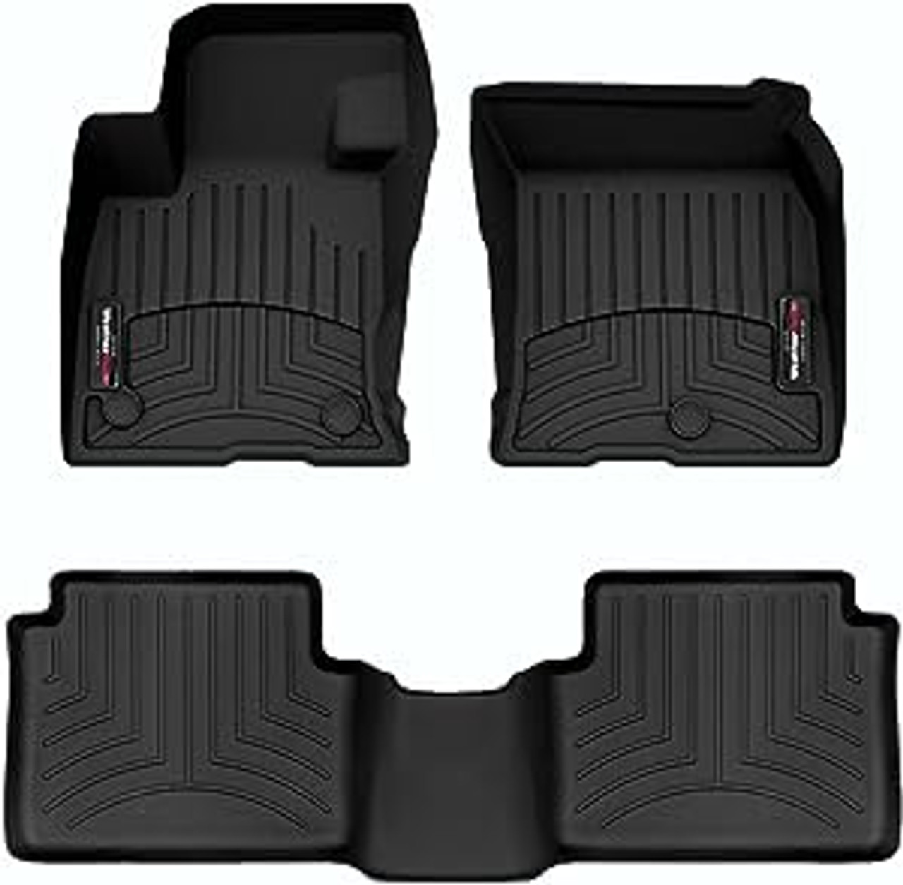 WeatherTech 2021+ Ford Bronco Sport (Vinyl Floors) Front and Rear FloorLiner - Black - 4416531V-4416422