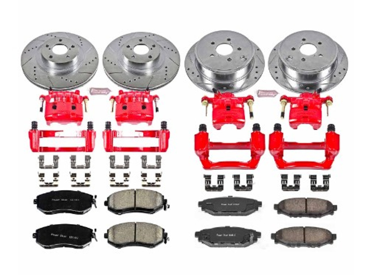 Power Stop 10-13 Subaru Forester Front & Rear Z23 Evolution Sport Brake Kit w/Calipers