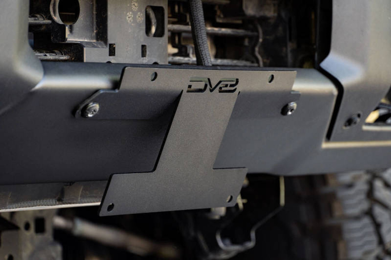 DV8 Offroad 21-22 Ford Bronco Factory Front Bumper Licence Relocation Bracket - Front - LPBR-01