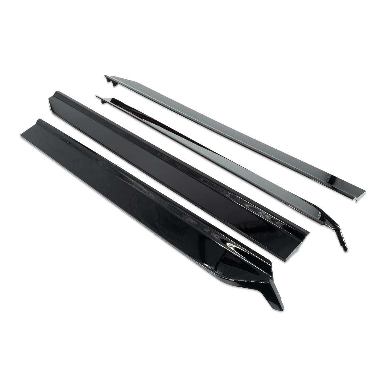 IAG I-Line 4pc Rain Deflector Visor System 2021+ Ford Bronco Four Door-Bright Black - Parts Layout