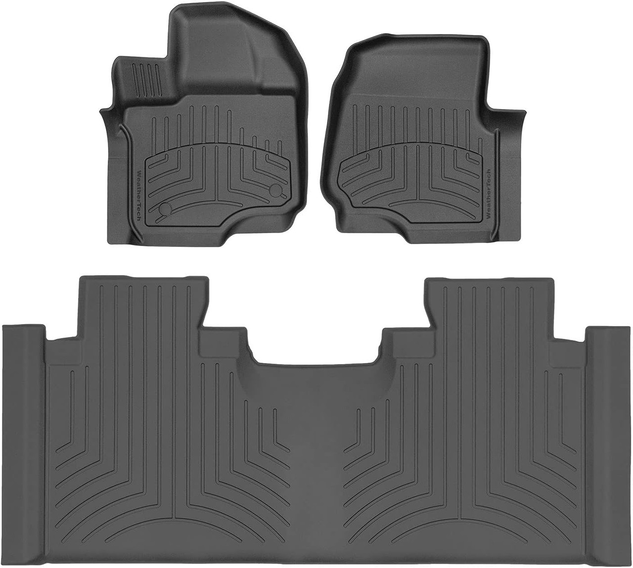 WeatherTech 15 Ford F-150 (Supercrew and Supercab) Front FloorLiners and Rear 3D Floor Mats - Black - 44697-1-3IM
