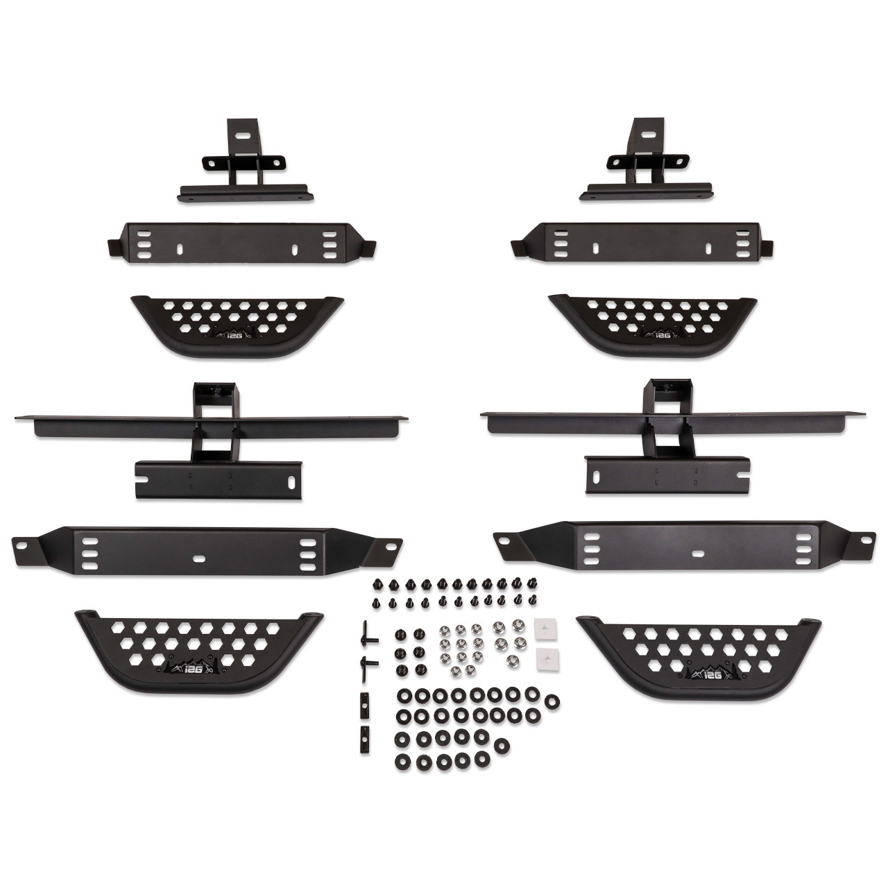 IAG I-Line Small Side Steps 4 pcs for use without OEM Rock Rails 21+ Ford Bronco 4DR - Parts Layout