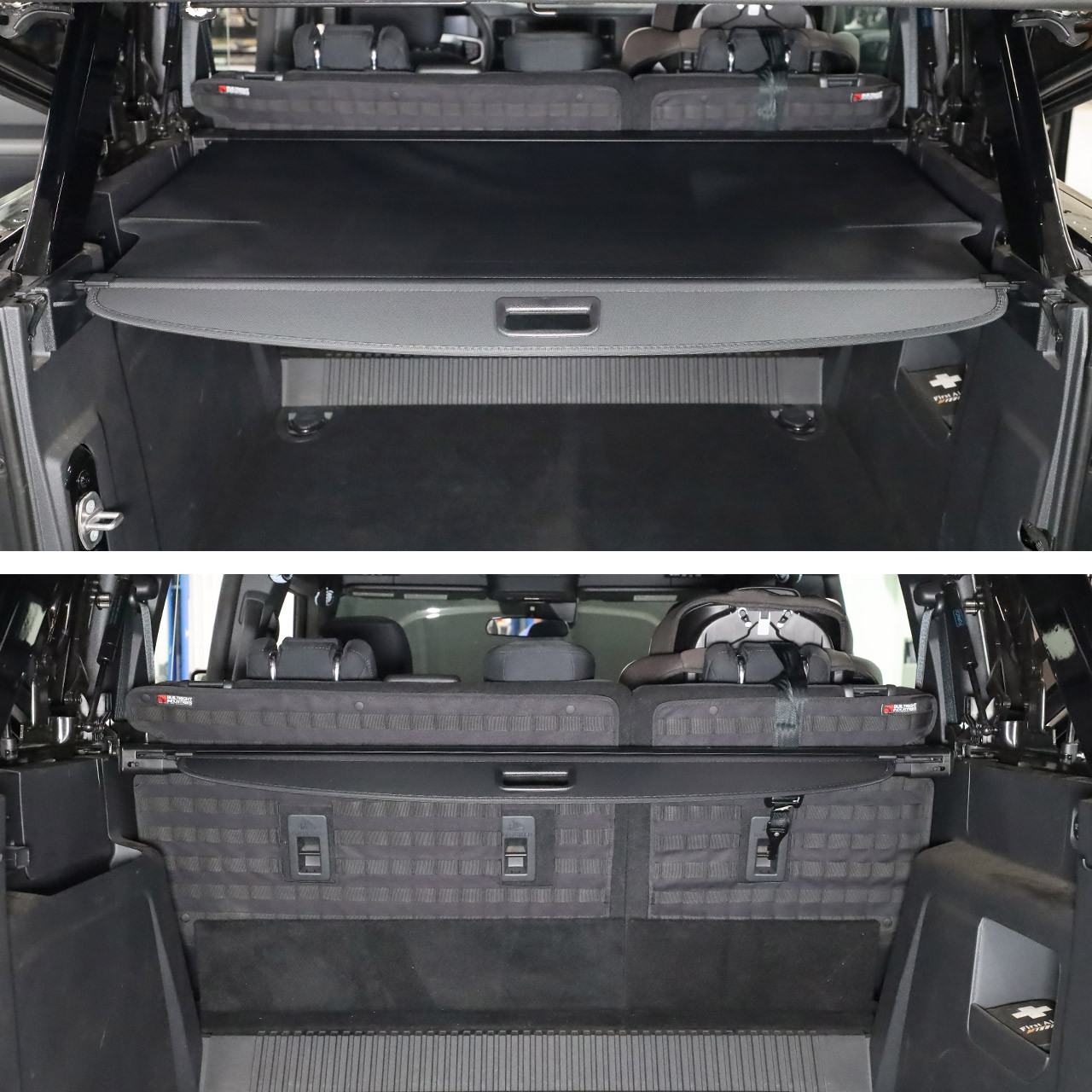 IAG I-Line Trunk Cargo Cover for 2021+ Ford Bronco Four Door Hard Top - Installed