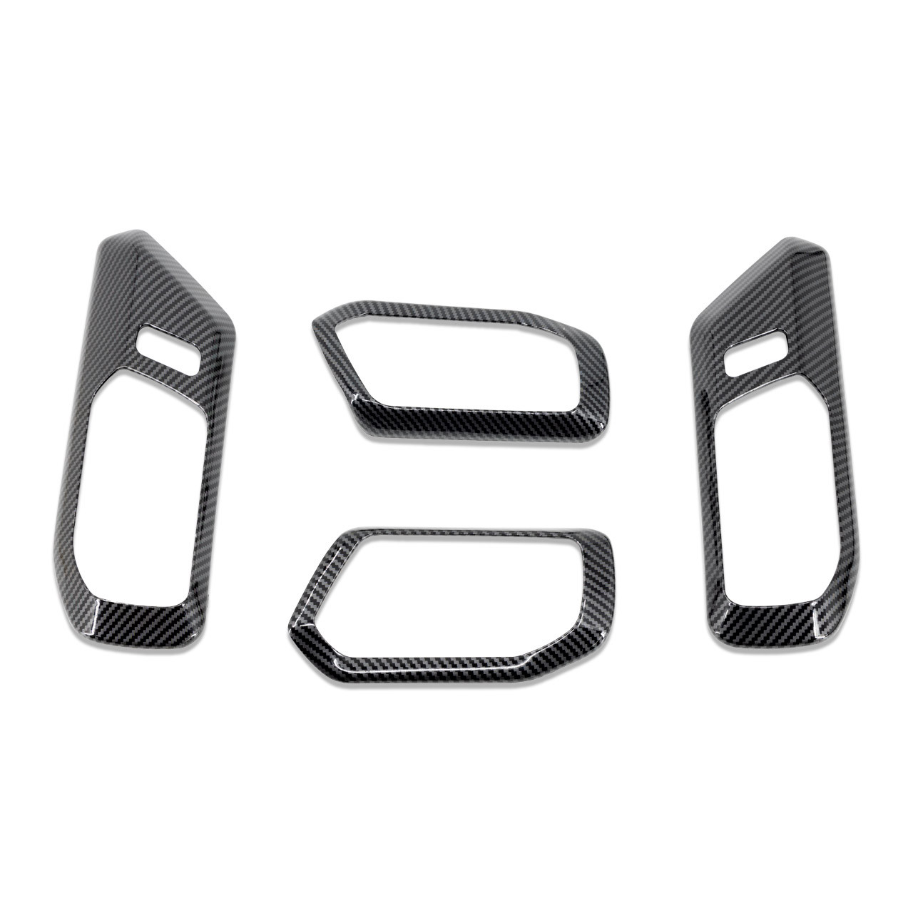 IAG I-Line 4pc Interior Door Handle Cover Gloss Carbon for 2021+ Ford Bronco Four Door