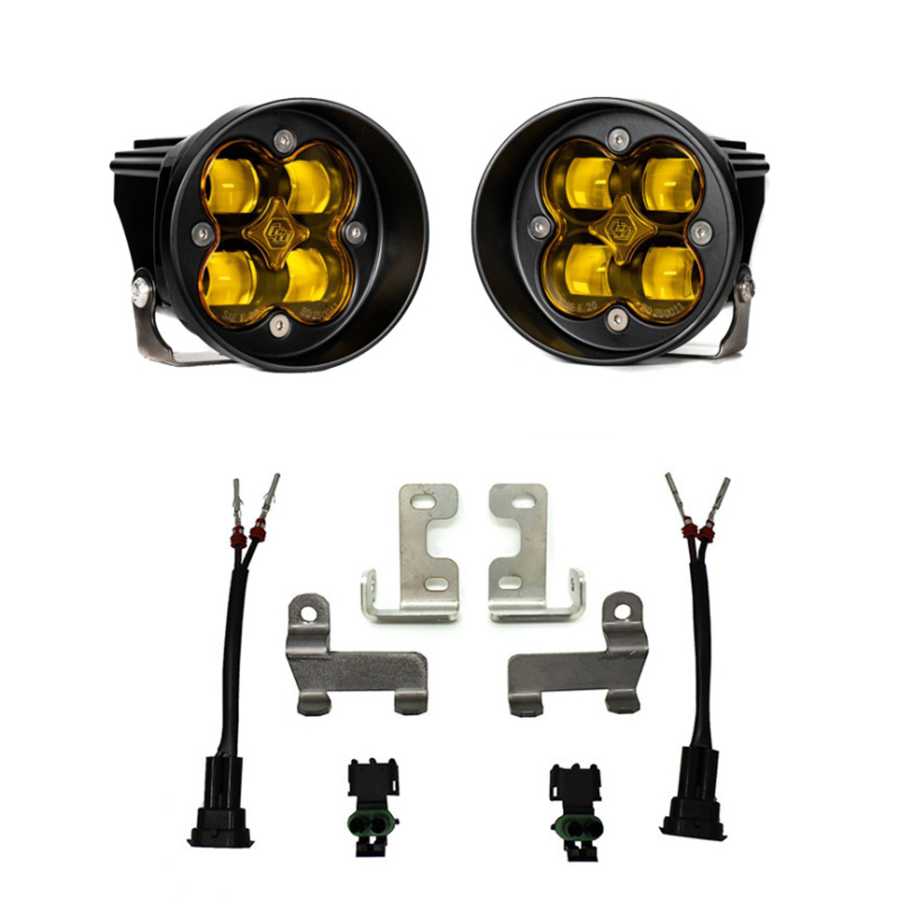 Baja Designs 2016+ Toyota RAV4 Squadron Fog Light Pocket Kit -Amber