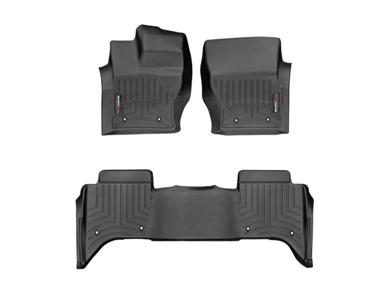 WeatherTech 2018+ Land Rover Range Rover (No 2nd Row Console) Front & Rear FloorLiner - Black