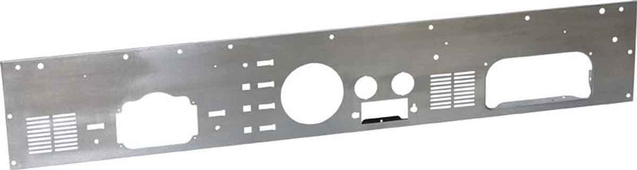 Kentrol 77-86 Jeep CJ Dash Panel (with radio opening) Brushed Silver - 30565