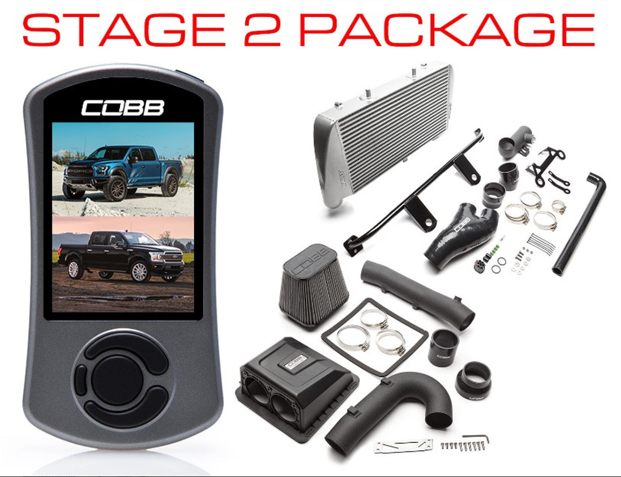 Cobb 17-19 Ford F-150 Raptor Stage 2 Power Package w/TCM Flashing - Silver