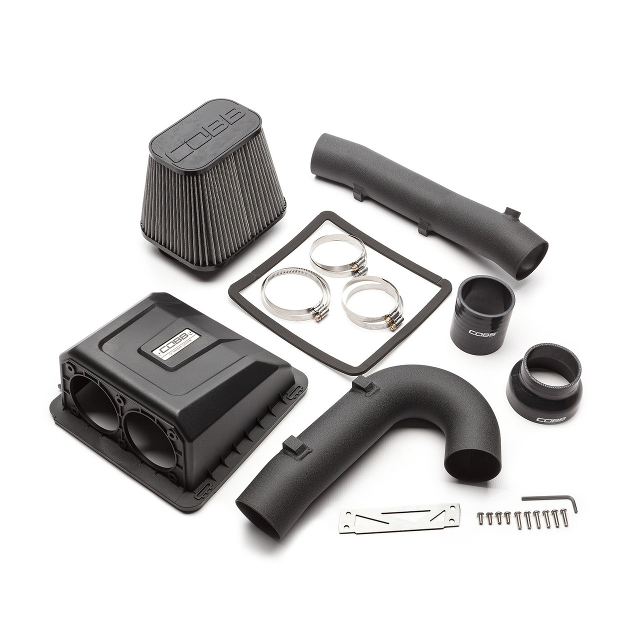 Cobb 17-18 Ford F-150 Raptor Stage 2 Power Package(Factory Location Intercooler) W/TCM - Black- Part Layout 1