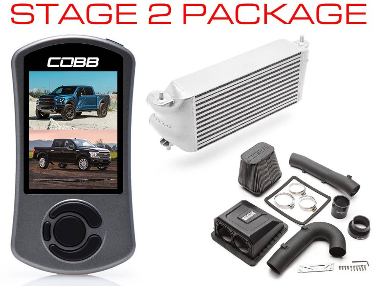 Cobb Ford F-150 Ecoboost Raptor/Ltd. w/TCM Stage 2 Power Package - Silver (Factory Loc. I/C)