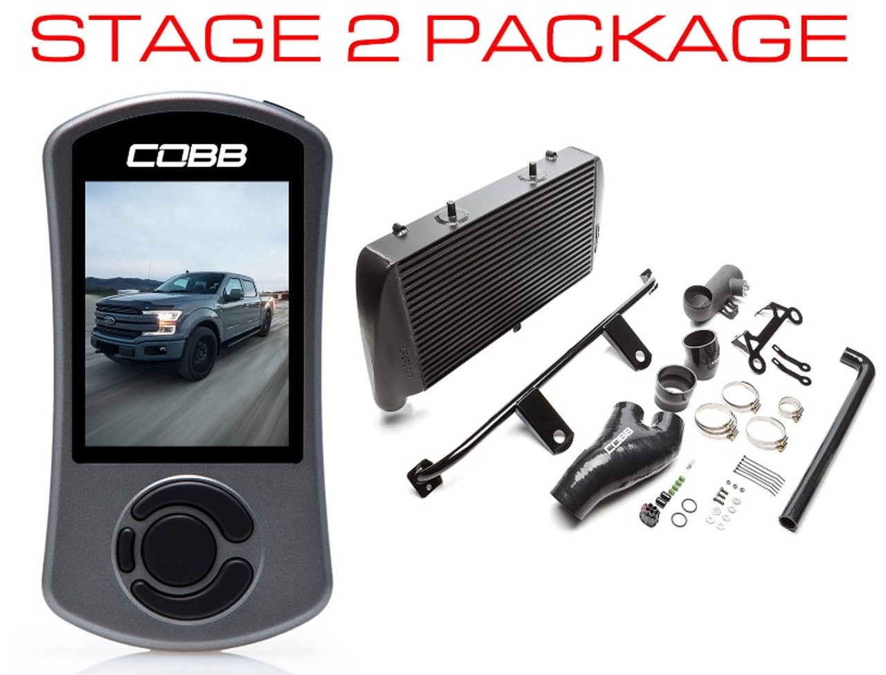 Cobb 17-19 Ford F-150 EcoBoost 3.5L Stage 2 Power Package w/TCM (No Intake) - Black