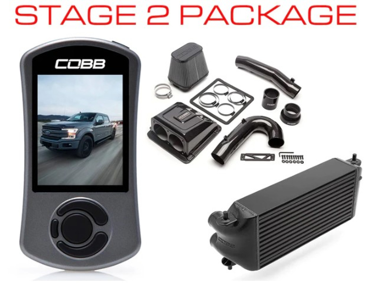 Cobb 17-19 Ford F-150 Ecoboost 3.5L w/TCM Redline CF Pwr Pkg - Black (Factory Loc. I/C)