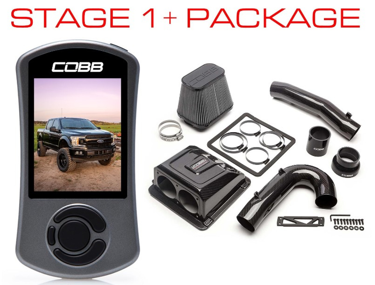 Cobb 2020 Ford F-150 EcoBoost 3.5L Stage 1+ Redline Carbon Fiber Power Package