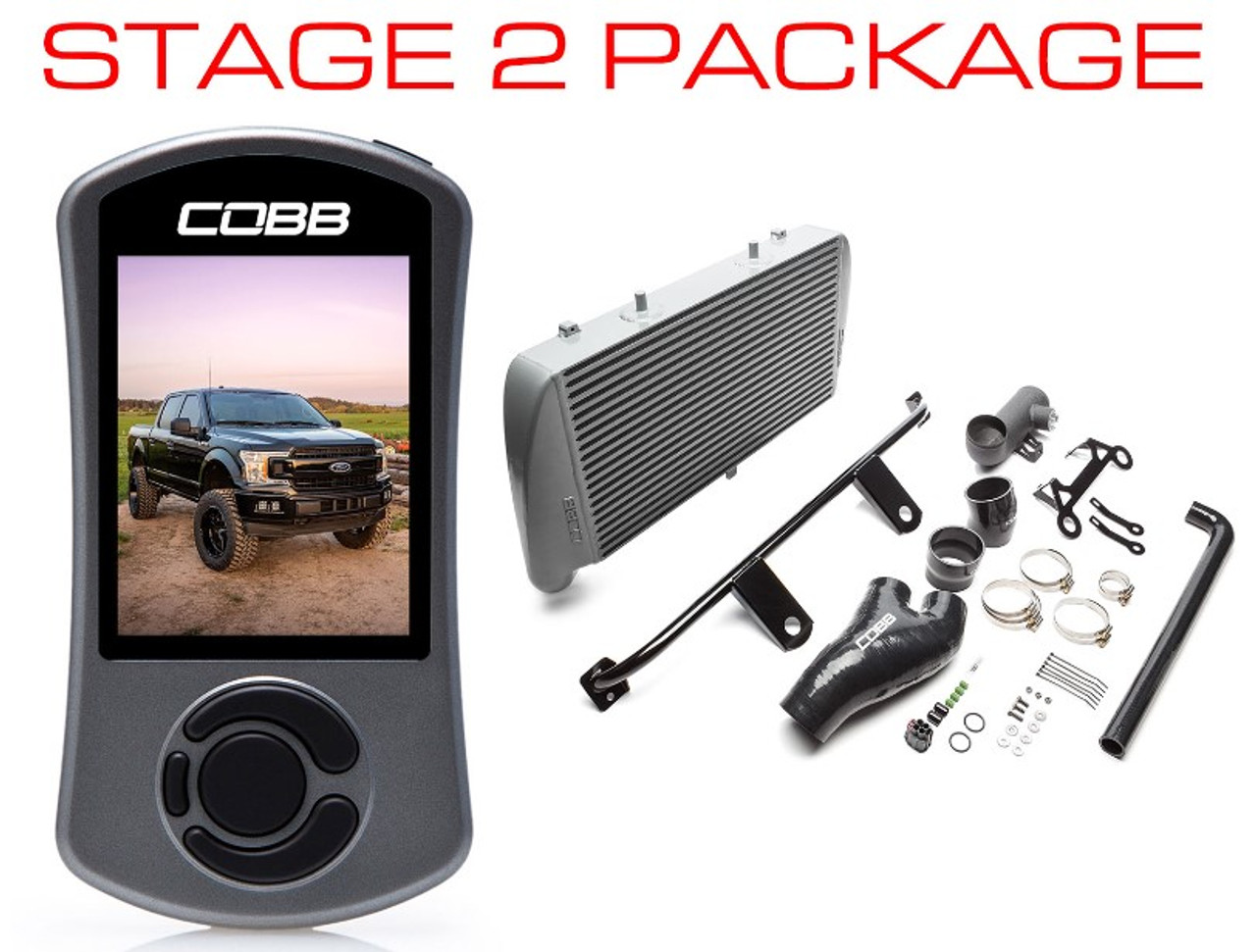 Cobb 2020 Ford F-150 EcoBoost 3.5L Stage 2 Power Package (No Intake) - Silver - FOR0070020SL-NI