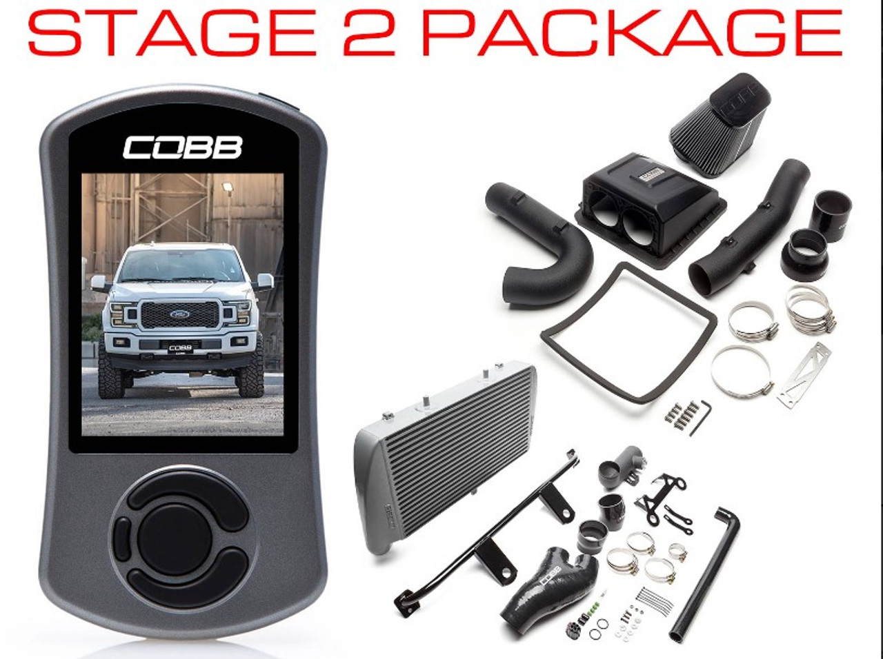Cobb 18-20 Ford F-150 2.7L Stage 2 Power Package - Silver
