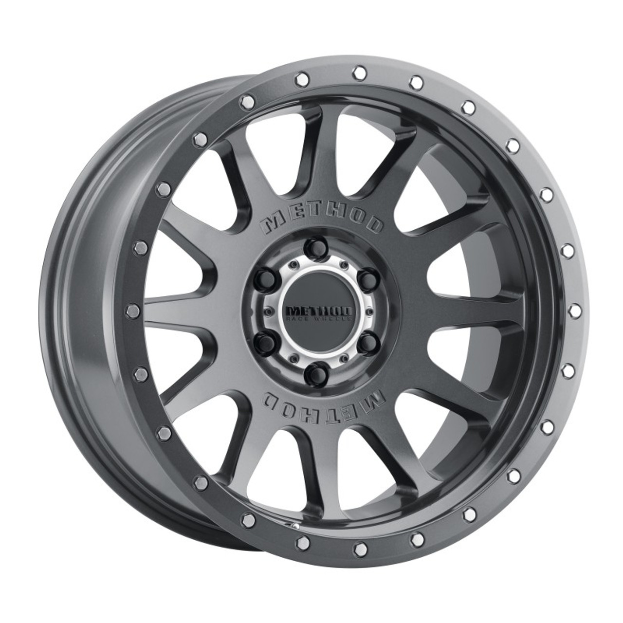 Method MR605 NV 20x10 -24mm Offset 6x5.5 106.25mm CB Gloss Titanium Wheel - MR60521060824N