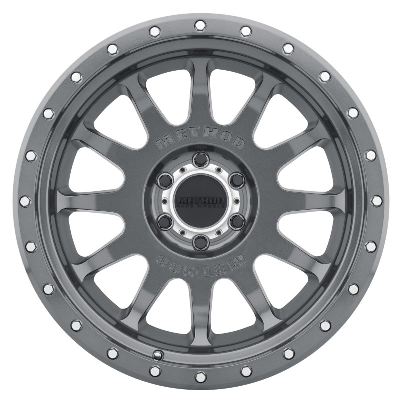 Method MR605 NV 20x10 -24mm Offset 6x5.5 106.25mm CB Gloss Titanium Wheel - MR60521060824N - Front Face