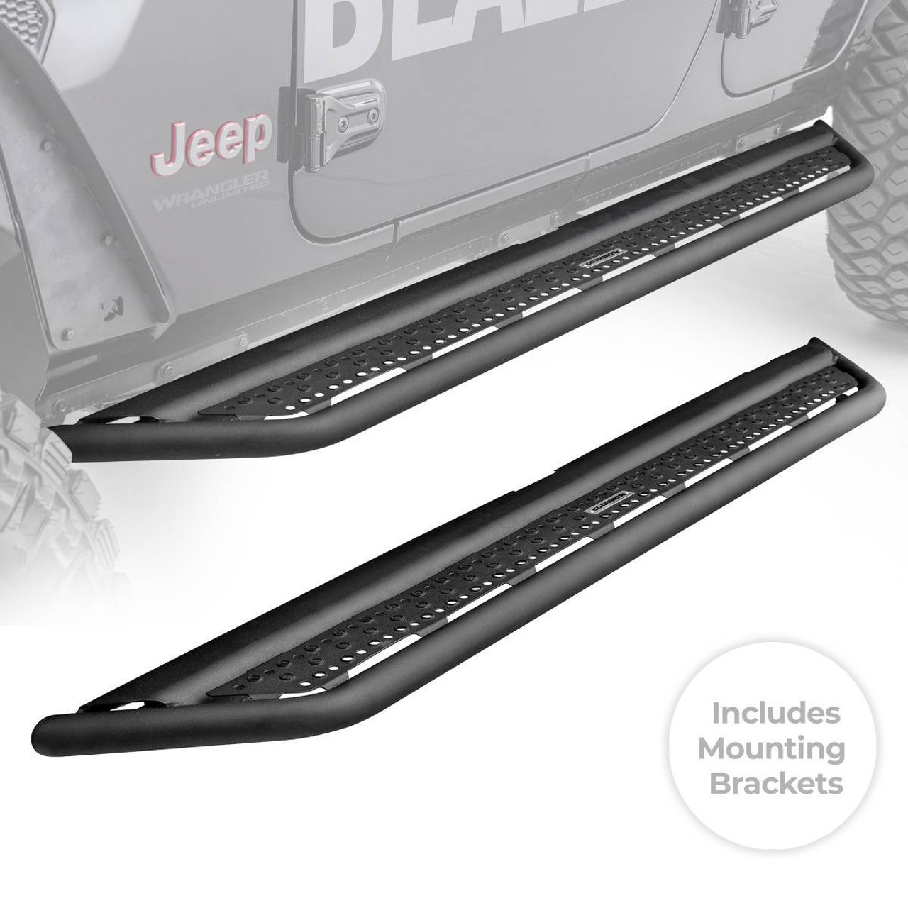 Go Rhino 21-23 Ford Bronco 2DR Sport Utility Dominator Side Steps/Go Rhino 2021+ Ford Bronco Bracket - D64131T-KITTED