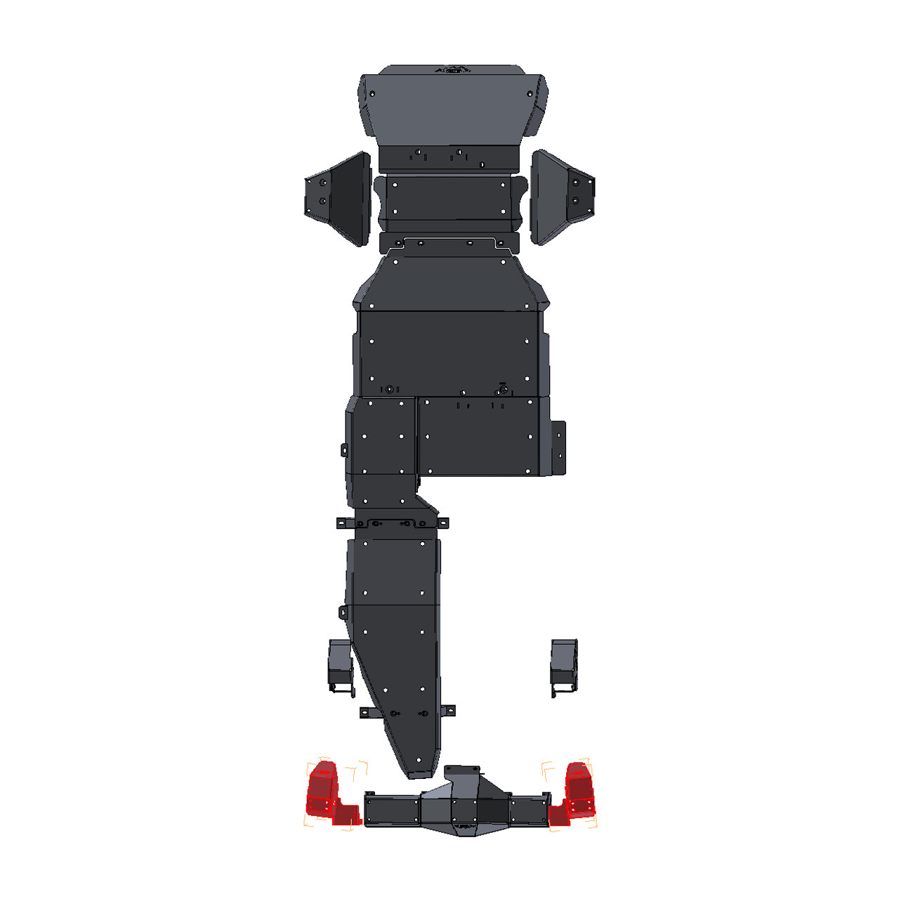 IAG Rock Shield™ Rear Shock Trailing Arm Skid Plate for 2021+ Ford Bronco - Location
