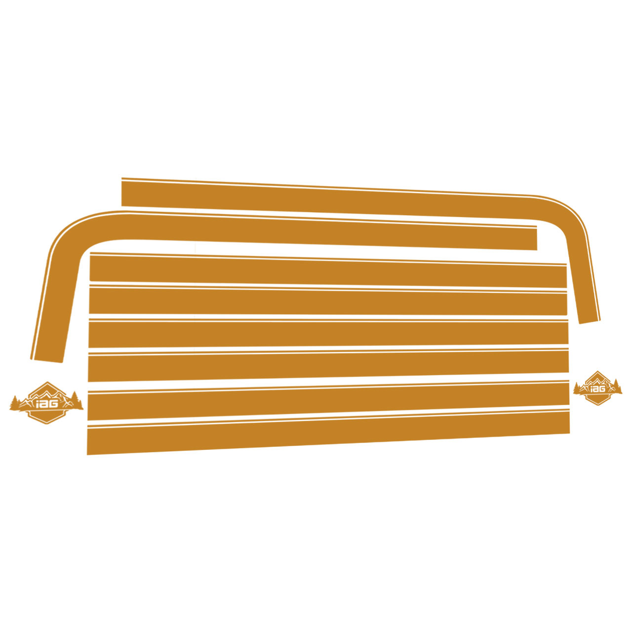 IAG Off-Road™ Boss Style Vinyl Side Stripe Kit fits 2021+ Ford Bronco 4 Door - Gold