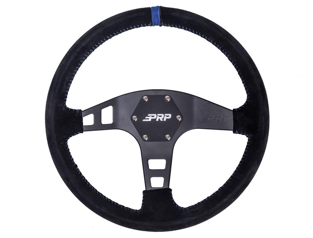 PRP Flat Suede Steering Wheel- Blue - G221